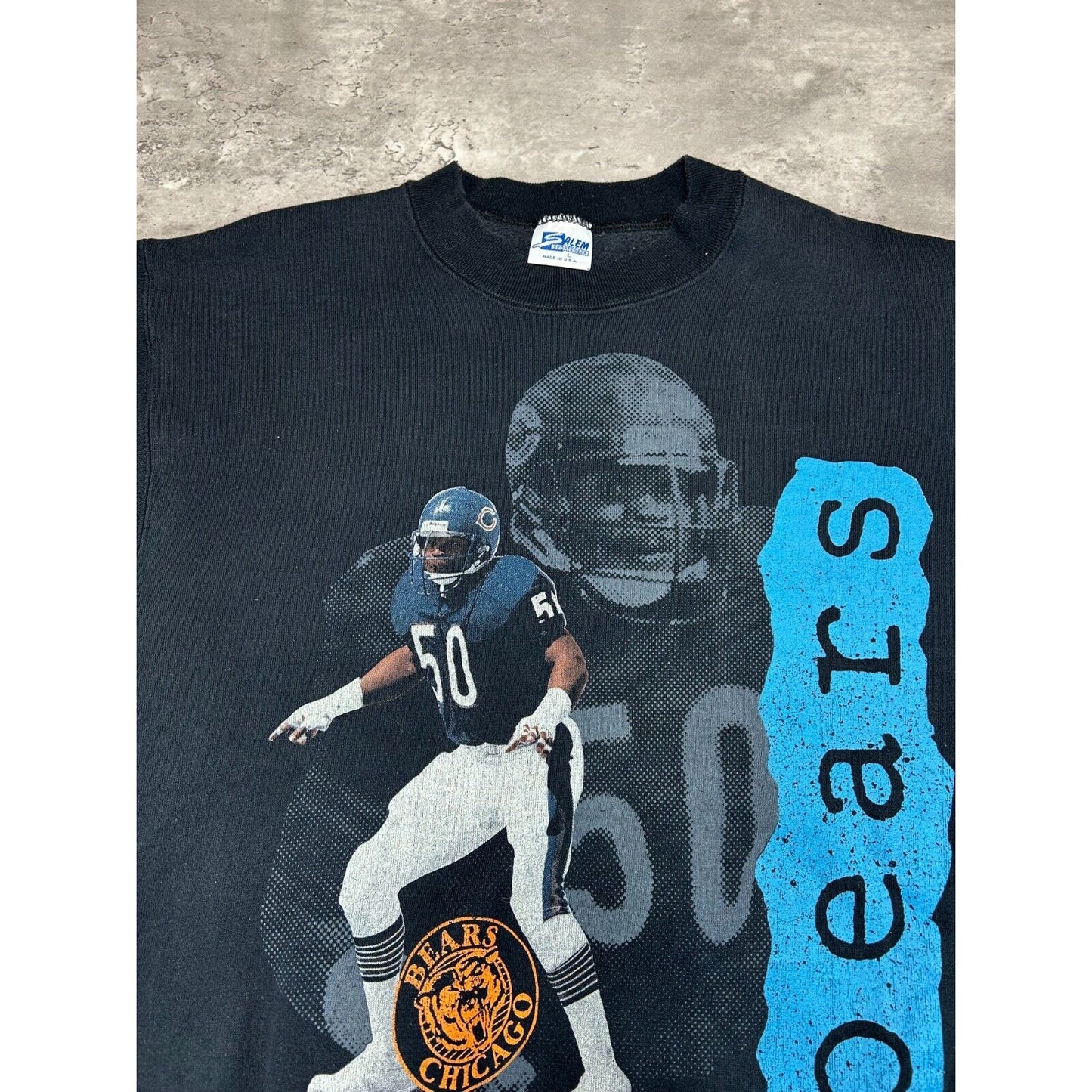 Vintage 1987 Chicago Bears NFL Player Graphic Football Sweatshirt Size Large