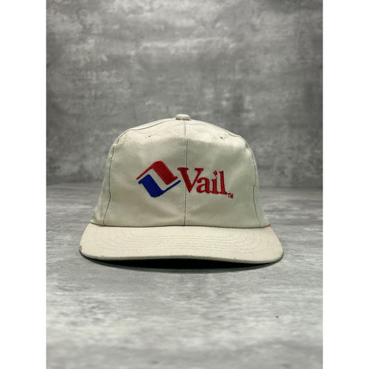 Vintage 90s Vail Colorado Embroidered Spellout Destination Snapback Hat OSFA