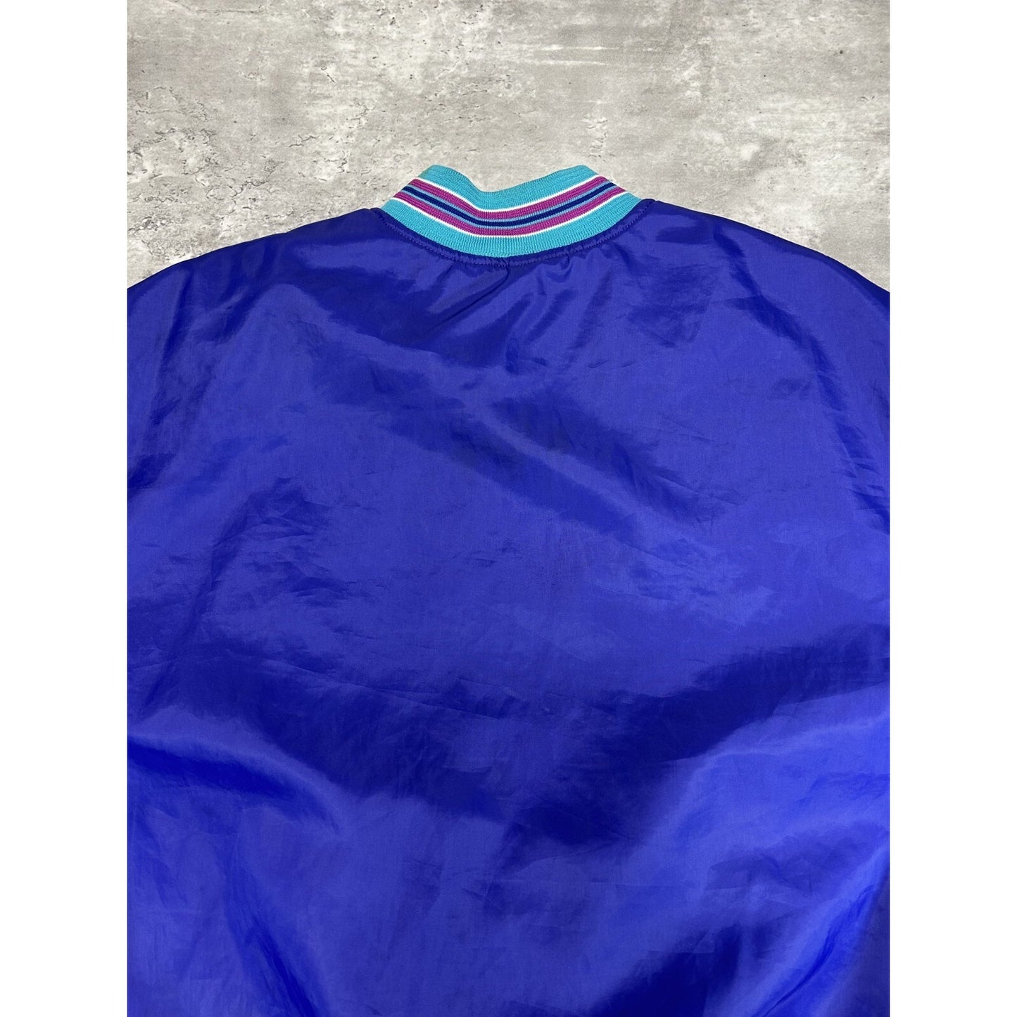Vintage 1980s McDonalds Embroidered Logo Nylon Bomber Jacket Size XL