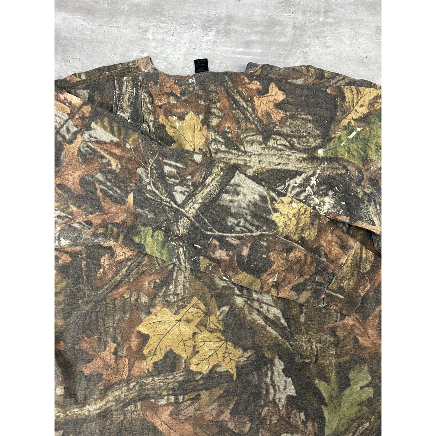 Vintage 90s Advantage Timber Tree Camo Hunting Long Sleeve T-Shirt Size XL