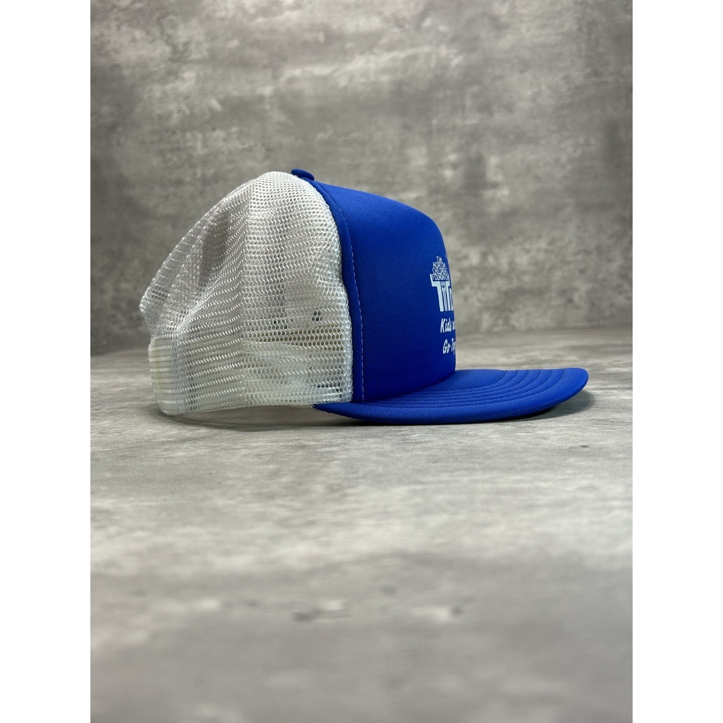 Vintage 90s TIm Hortons Child Foundation Trucker Snapback Hat OSFA