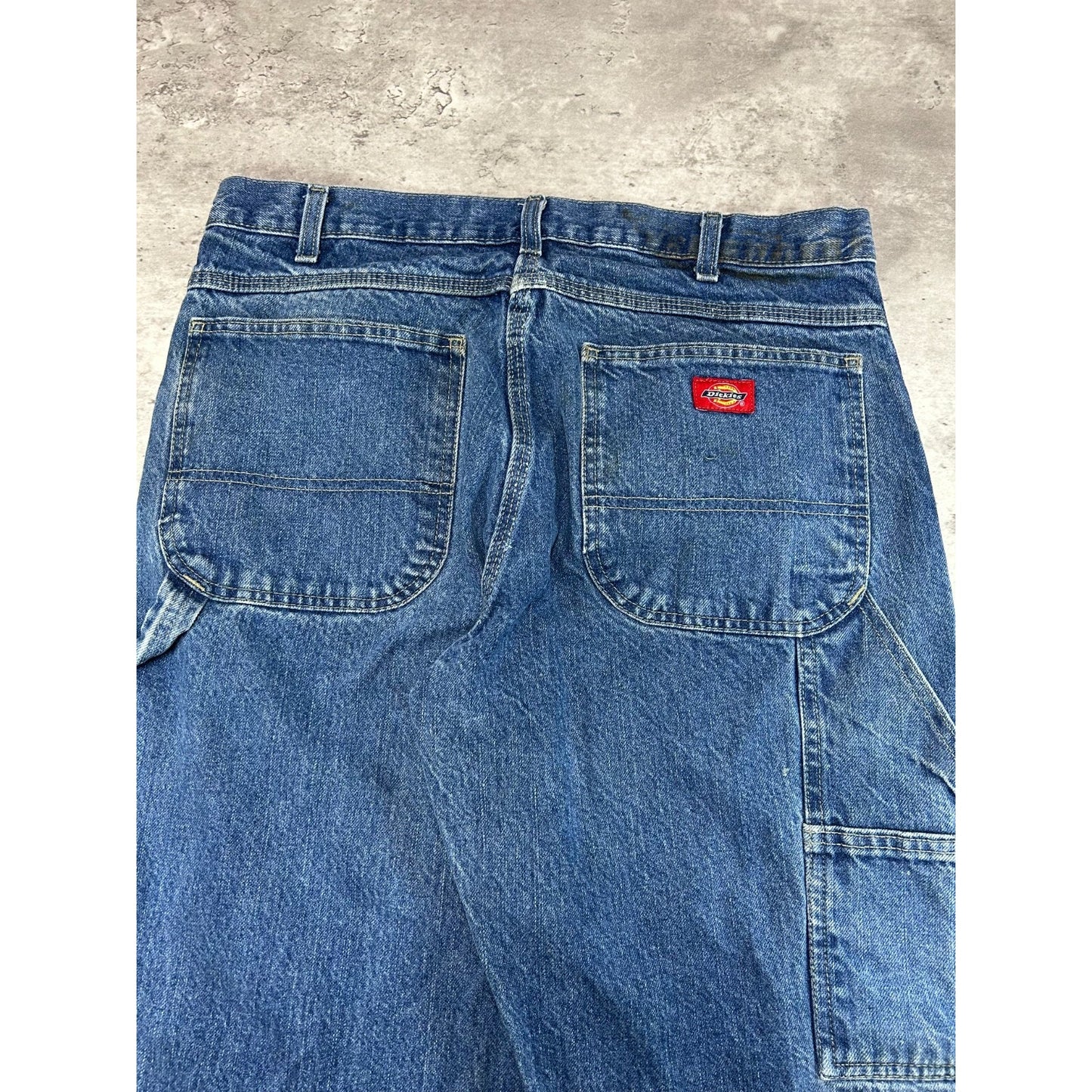 Vintage Dickies Dark Wash Carpenter Denim Pants Size 35 Blue