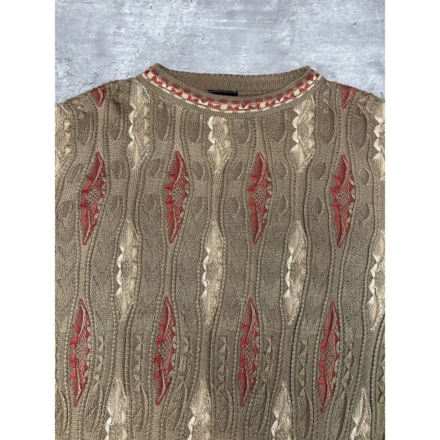 Vintage 90s Coogi Australia 3D Print Pullover Knit Sweater Size 3XL