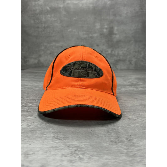 Vintage Budweiser Outdoors Tree Camo Hunting Beer Promo Strapback Hat OSFA