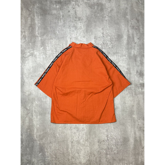 Vintage Y2K No Boundaries Reworked Tribal Cropped Button Up Shirt Size Small