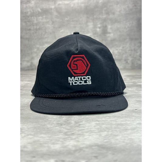 Vintage 90s Matco Tools Embroidered Spellout Logo Strapback Hat OSFA