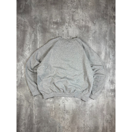 Vintage 90s Nike Big Graphic Swoosh Crewneck Sweatshirt Size XXL Gray