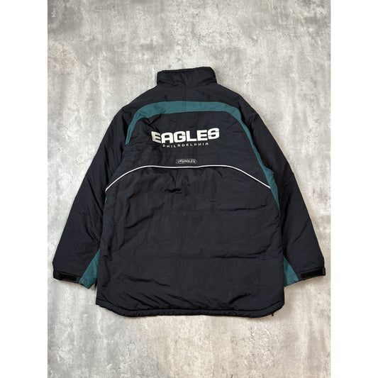 Vintage 2000s Philadelphia Eagles NFL Embroidered Logo Long Jacket Size Large