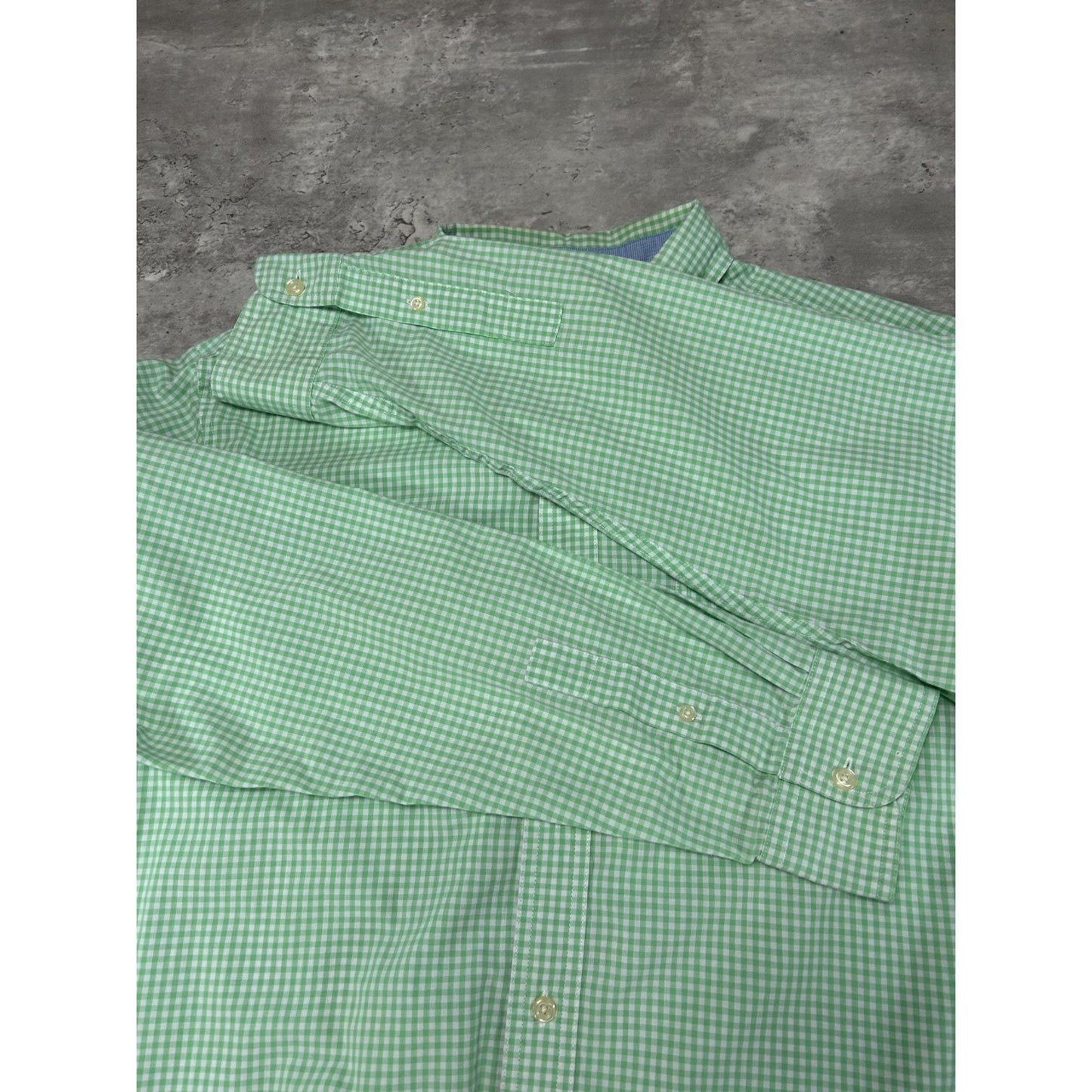 Vintage Chaps Ralph Lauren Reworked Cropped Long Sleeve Button Up Shirt Sz Large