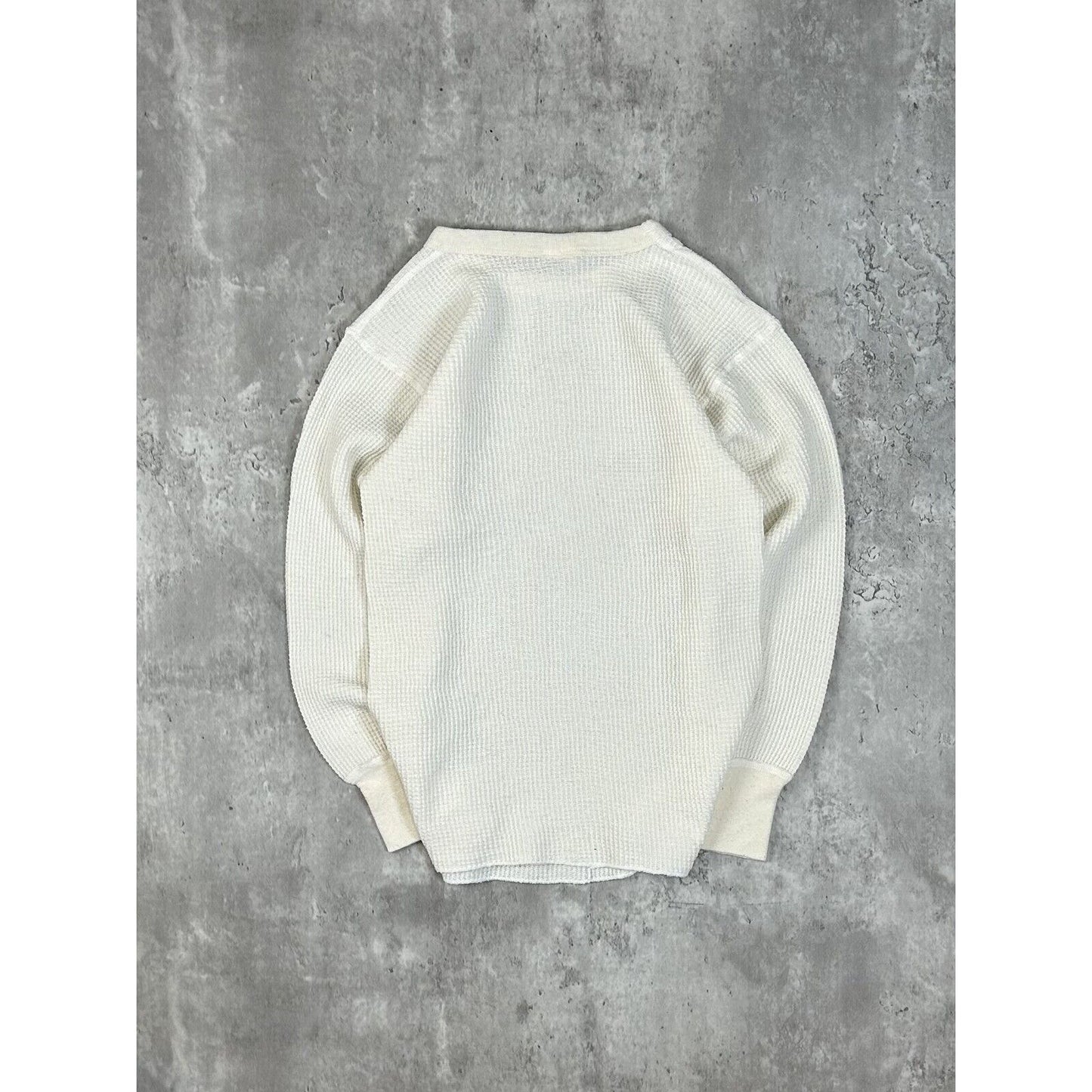 Vintage 1980s J.E. Morgan Blank Long Sleeve Thermal Print T-Shirt Sz YOUTH Large