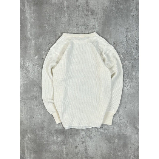 Vintage 1980s J.E. Morgan Blank Long Sleeve Thermal Print T-Shirt Size YOUTH Large