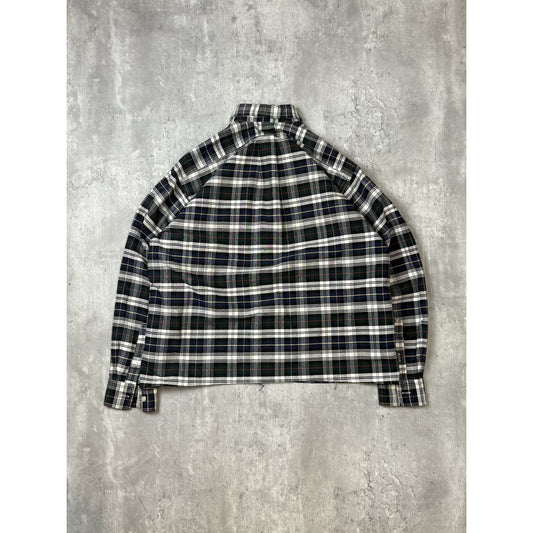 Vintage Polo Ralph Lauren Plaid Reworked Cropped Button Up Shirt Size Large