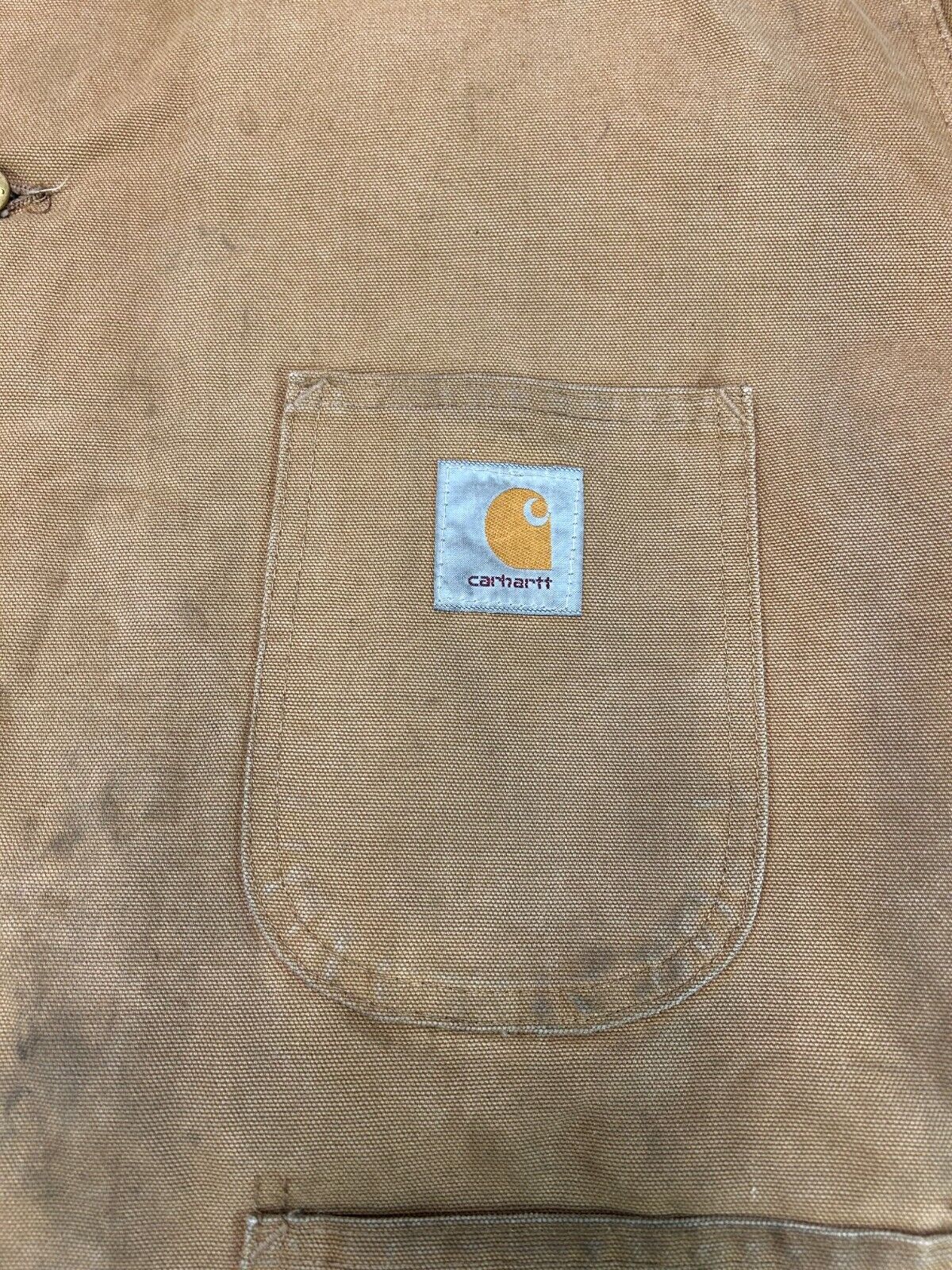 Vintage 80s/90s Carhartt Quilted Lined Canvas Workwear Chore Jacket Size XL