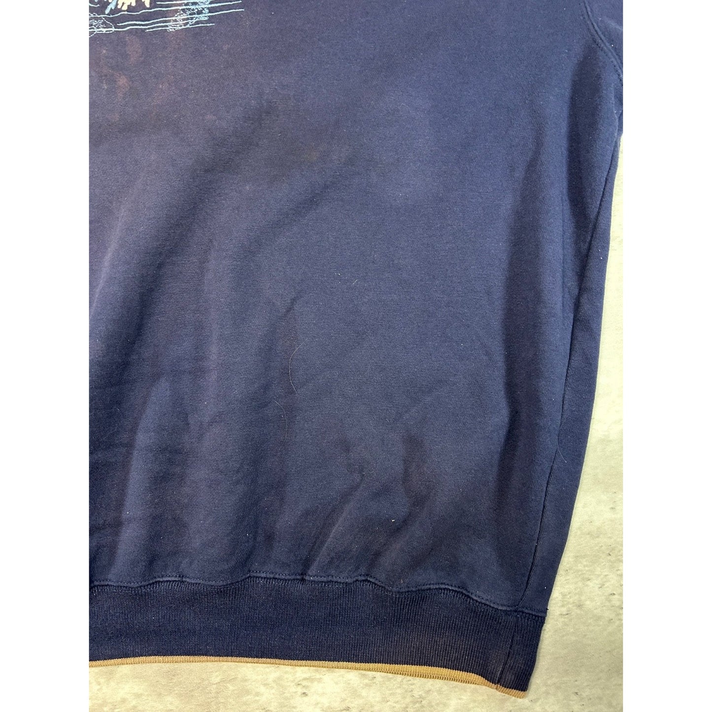 Vintage Bass FIshing Embroidered Fish Nature Crewneck Sweatshirt Size 2XL
