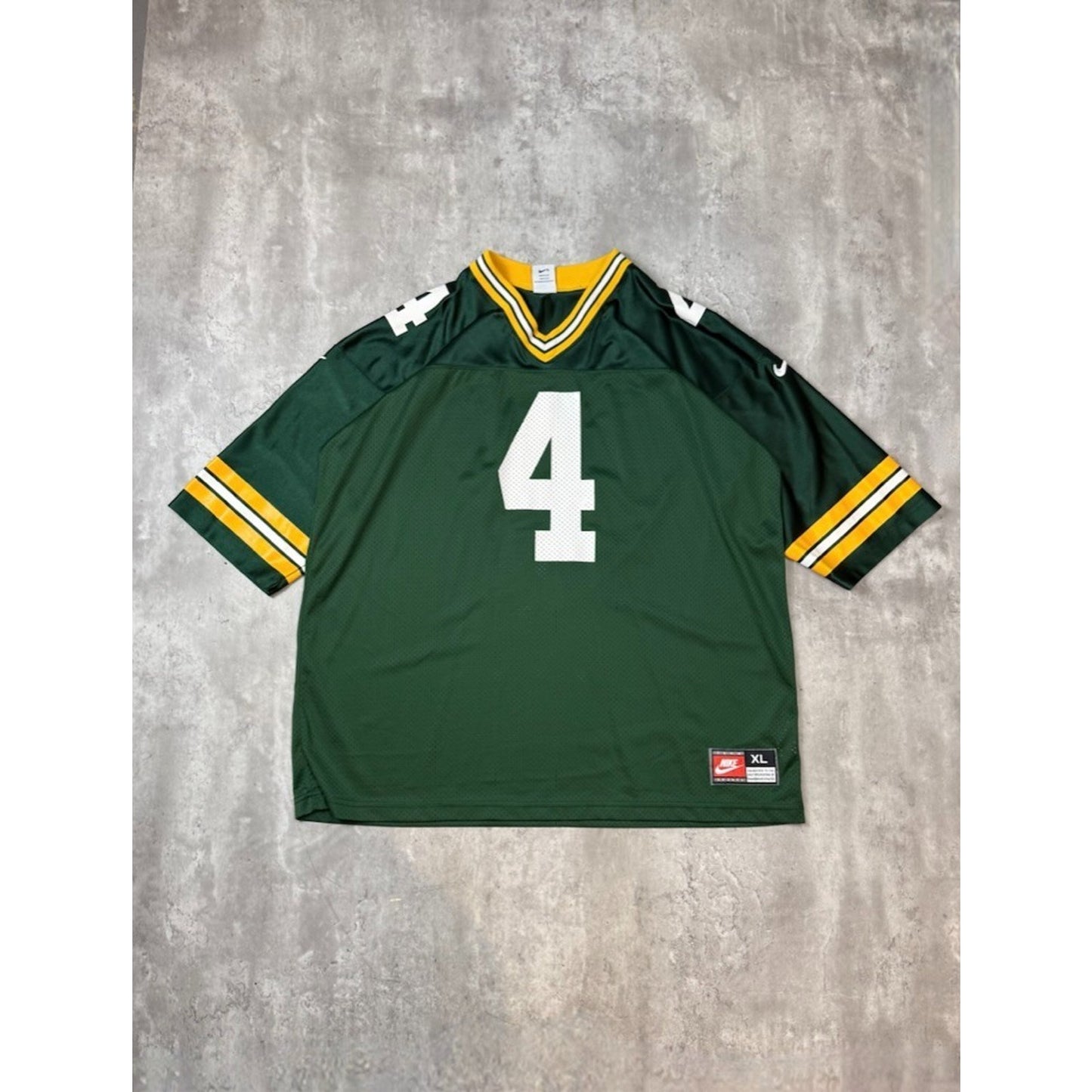 Vintage 90s Brett Favre #4 Green Bay Packers NFL Nike Football Jersey Size XL