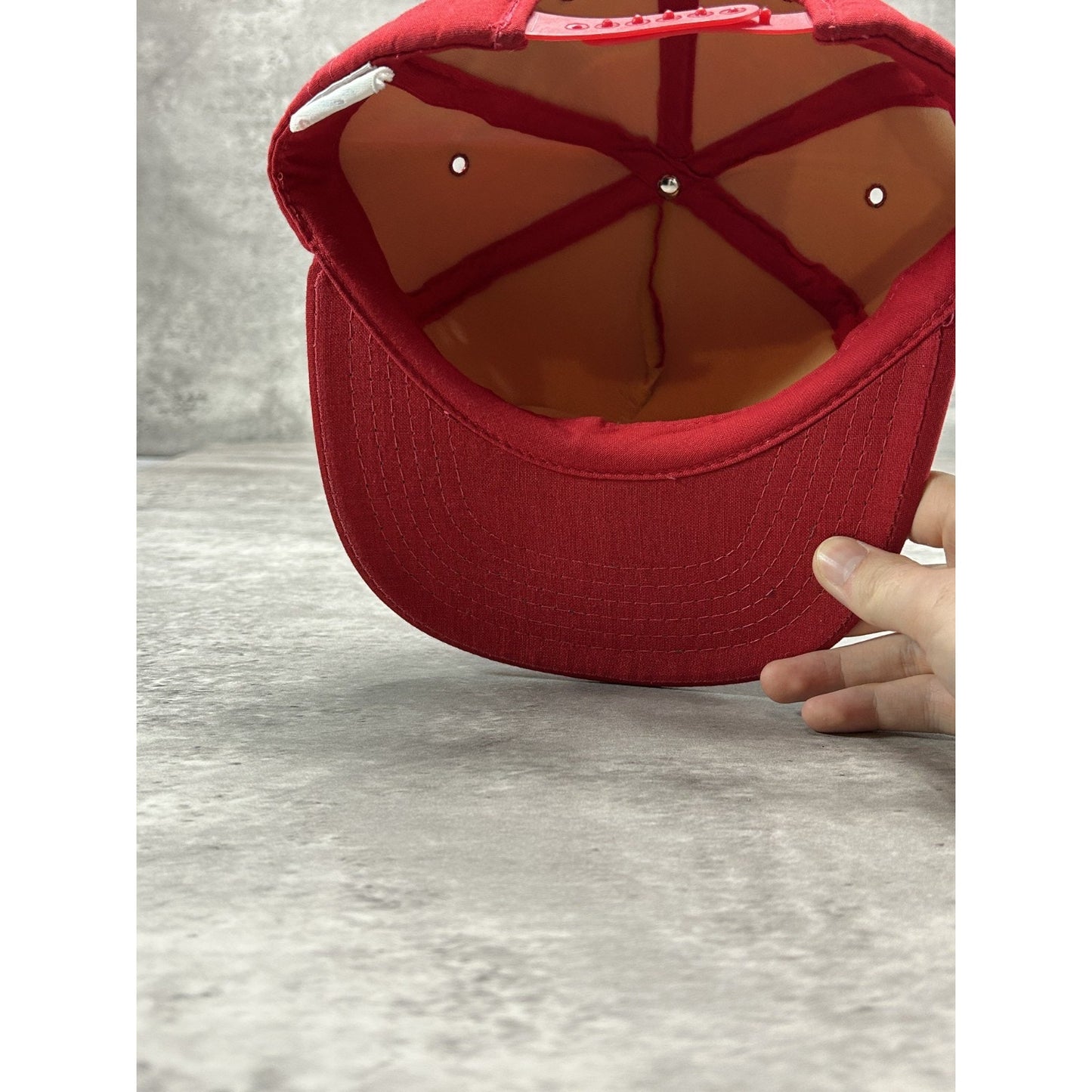 Vintage 80s/90s Fire-Rite Embroidered Patch Foam Snapback Trucker Hat OSFA Red