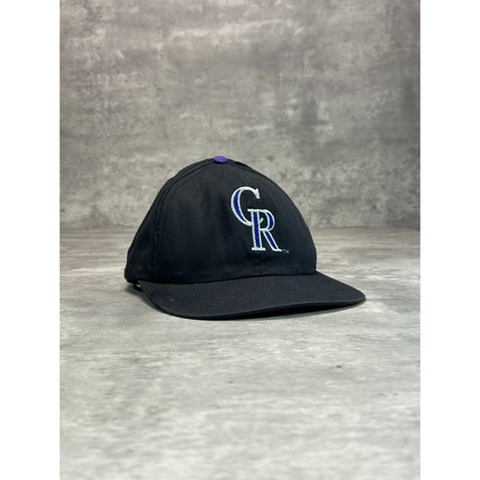Vintage 90s Colorado Rockies MLB Embroidered Logo Baseball Snapback Hat OSFA