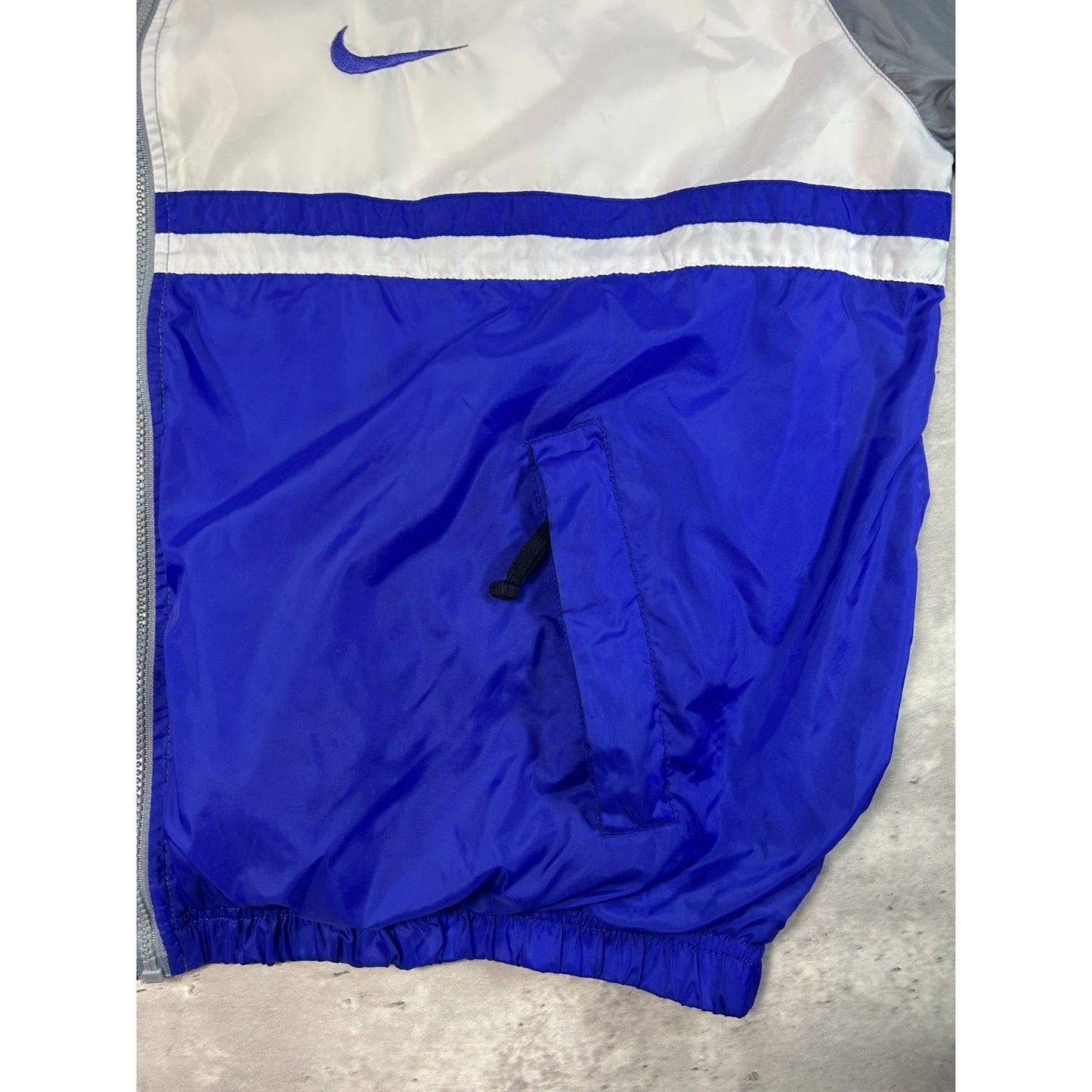 Vintage 90s Nike Embroidered Swoosh Full Zip Nylon Windbreaker Jacket Size 2XL