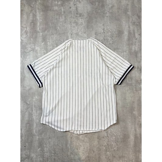 Vintage 90s New York Yankees MLB Starter Pinstripe Baseball Jersey Size Large