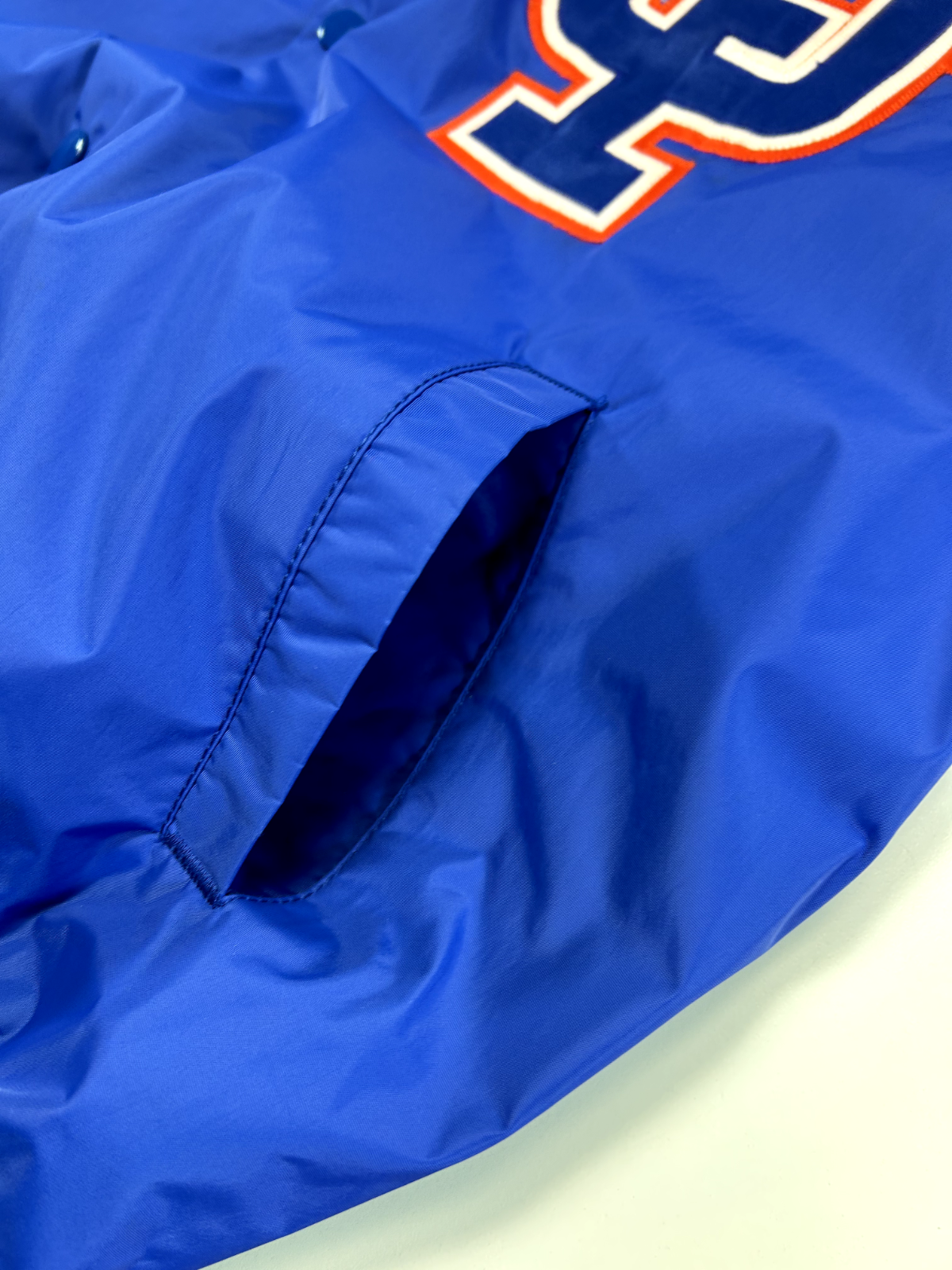 Vintage 80s Florida Gators NCAA Collegiate Nylon Bomber Jacket Size XL Blue