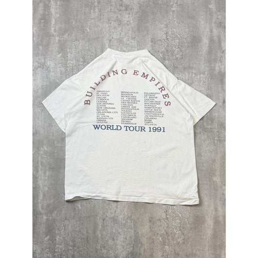 Vintage 1991 Queensryche Building Empires World Tour Metal Music T-Shirt Size XL