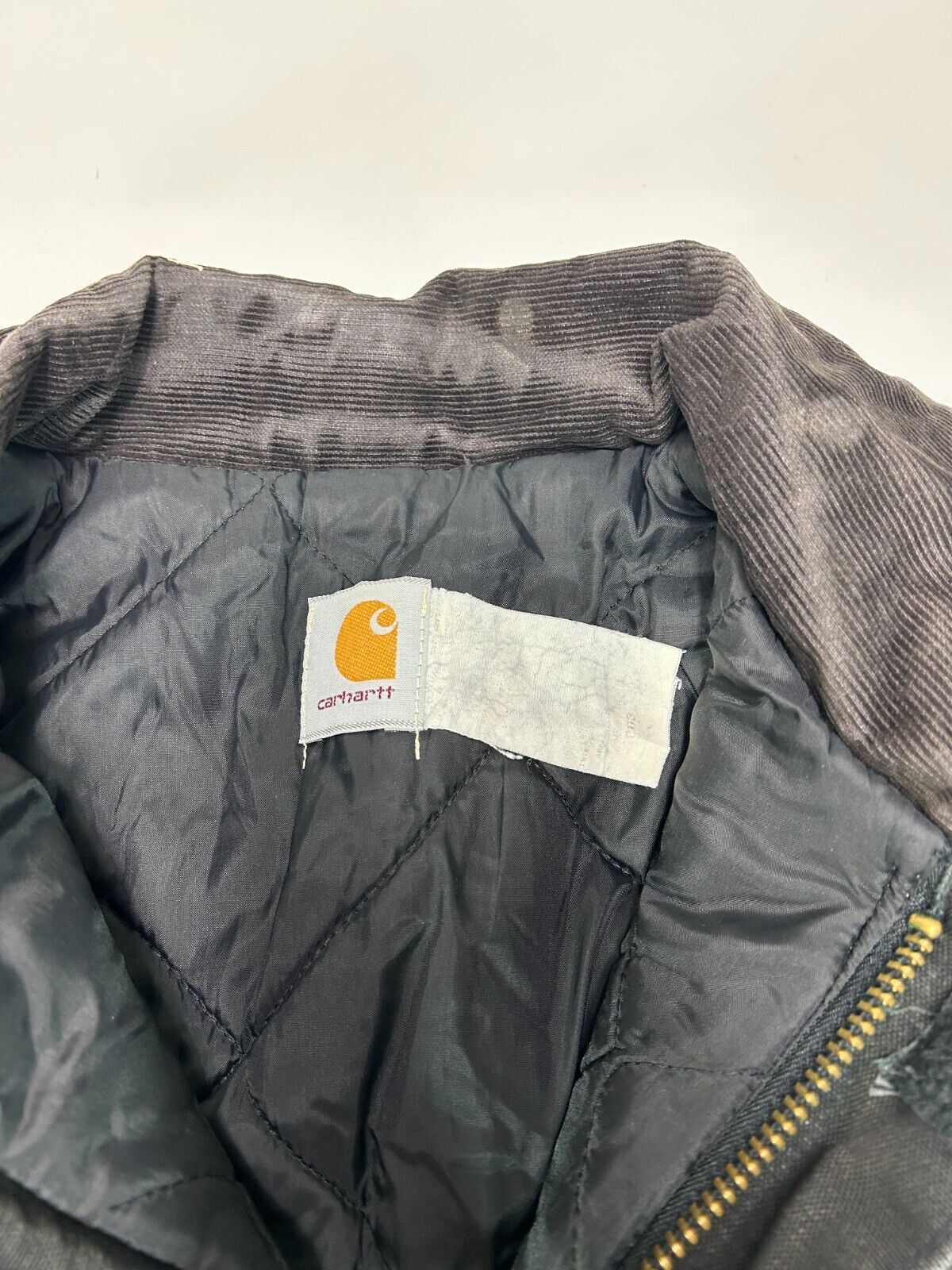 Vintage 90s Carhartt Quilted Lined Canvas Work Wear Arctic Jacket Size XL Black