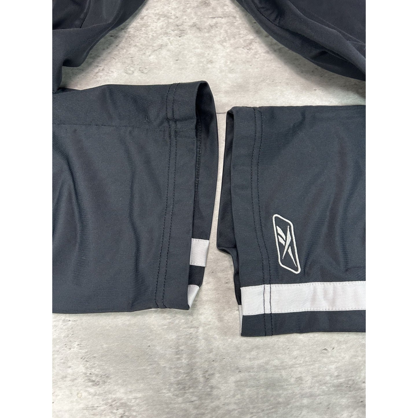 Vintage Y2K Reebok Embroidered Logo Nylon Track Pants Size XL Black