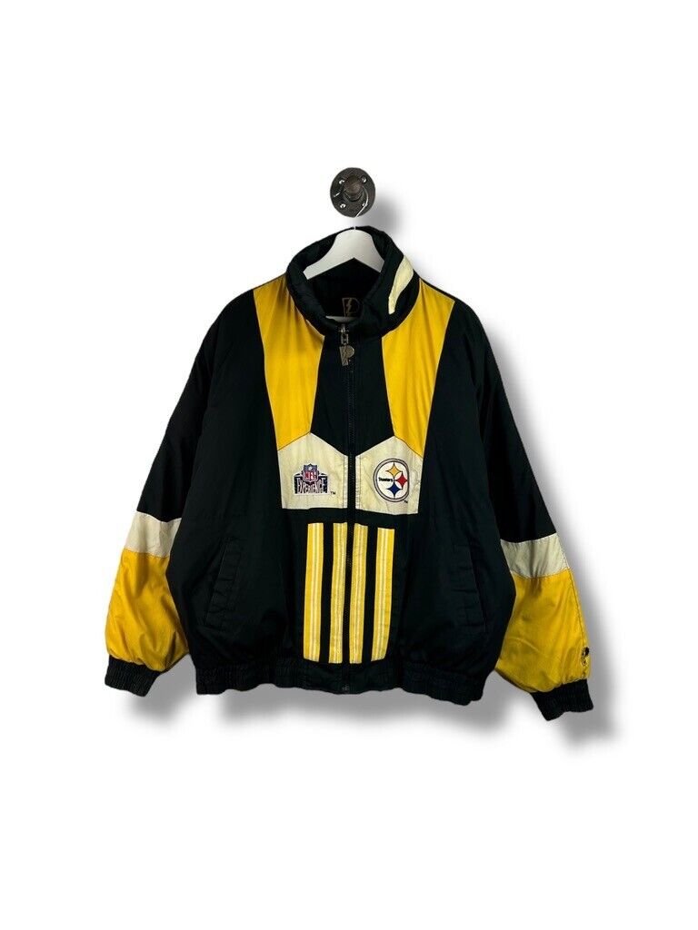 Vintage 90s Pittsburgh Steelers NFL Reversible Pro Player Jacket Size Large
