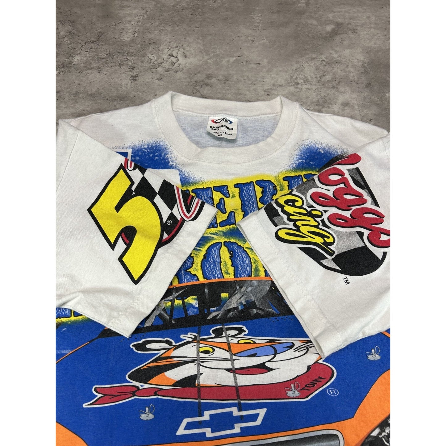Vintage 2001 Terry Labonte #5 Kellogs Racing Nascar All Over Print T-Shirt Sz M