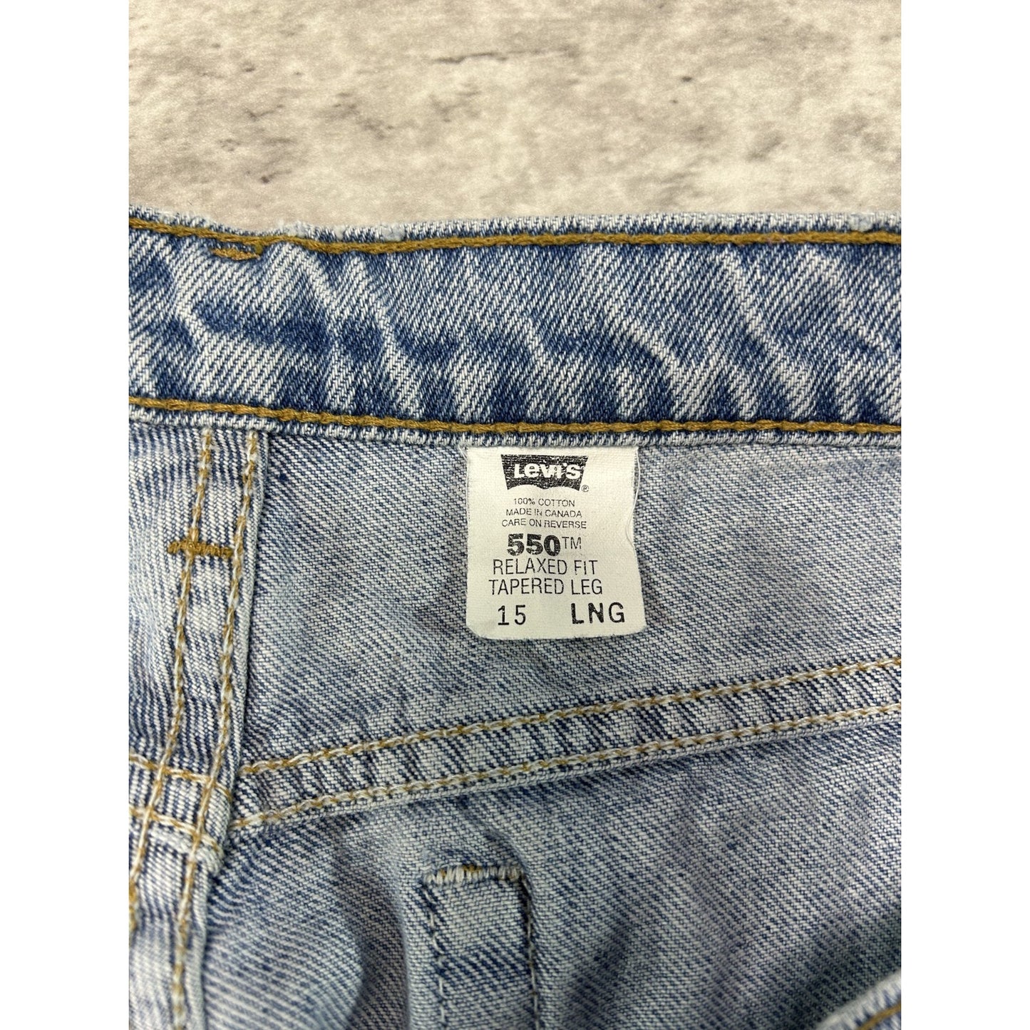 Vintage 90s Womens Levis 550 Red Tab Light Wash Denim Pants Size 33 Blue
