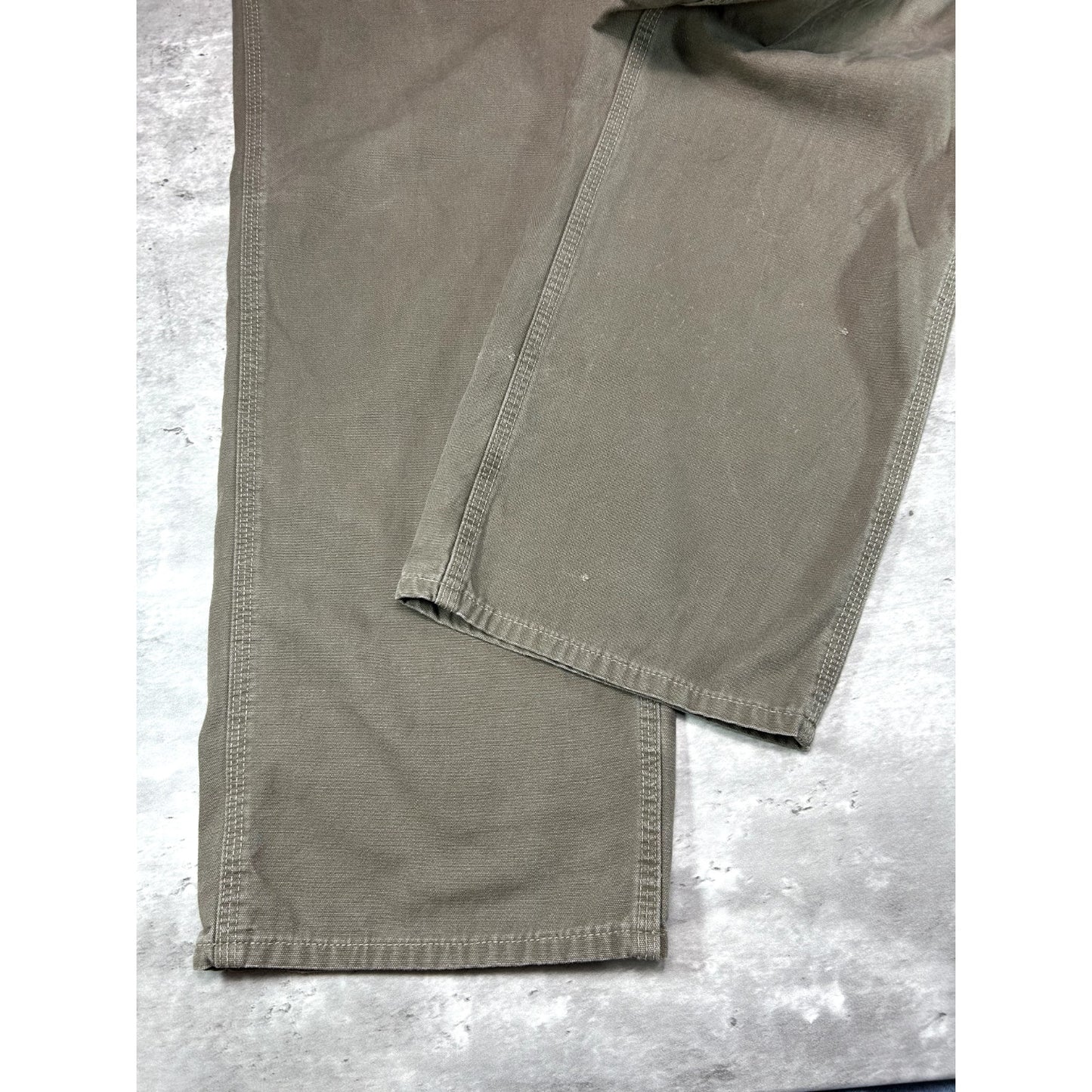Vintage Carhartt Loose Fit Canvas Work Wear Carpenter Pants Size 36W Brown