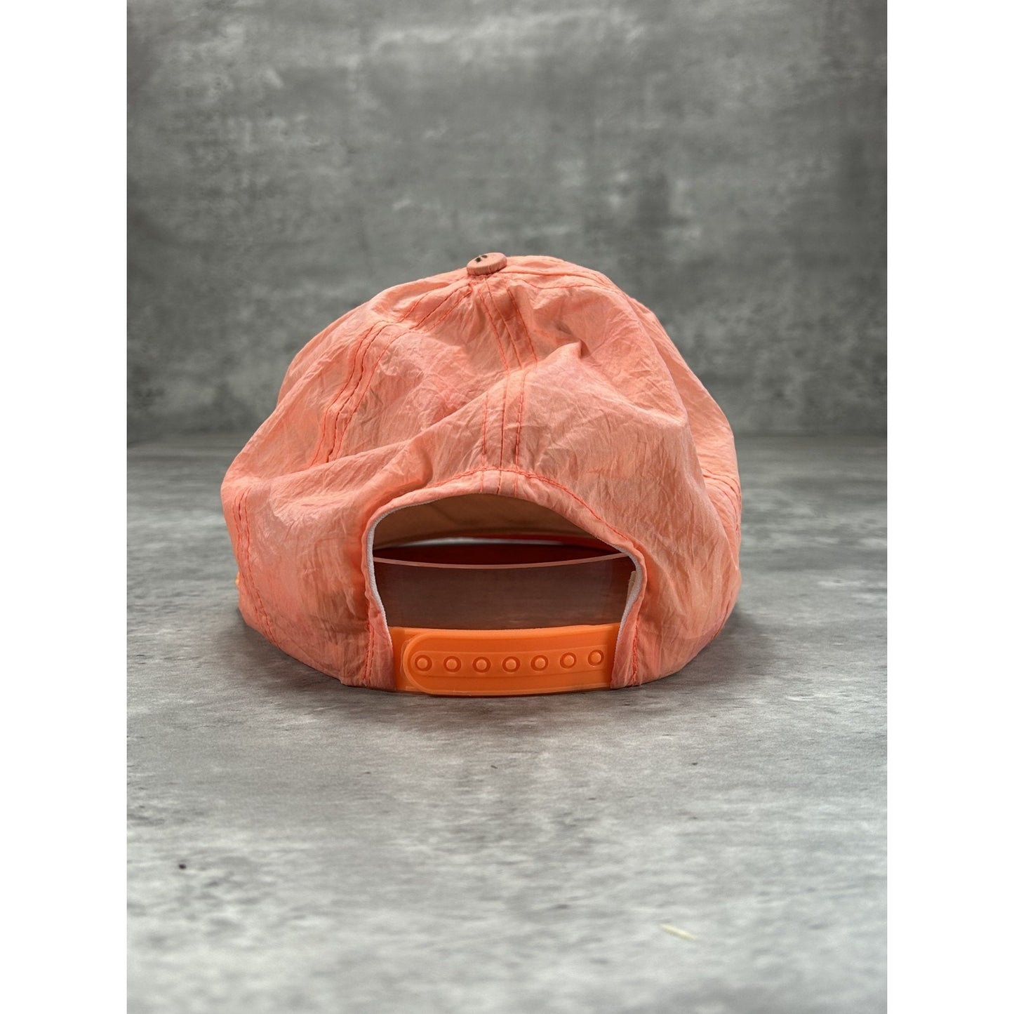 Vintage Reliance Electrical Graphic Spellout Snapback Hat OSFA Neon Orange