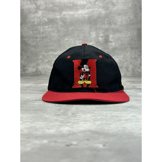 Vintage 90s Disney Mickey Mouse Embroidered Character Snapback Hat OSFA