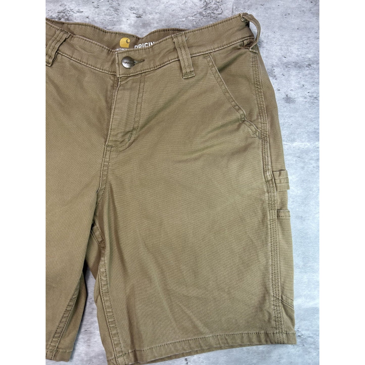 Carhartt Canvas Workwear Carpenter Shorts Size 32 Beige