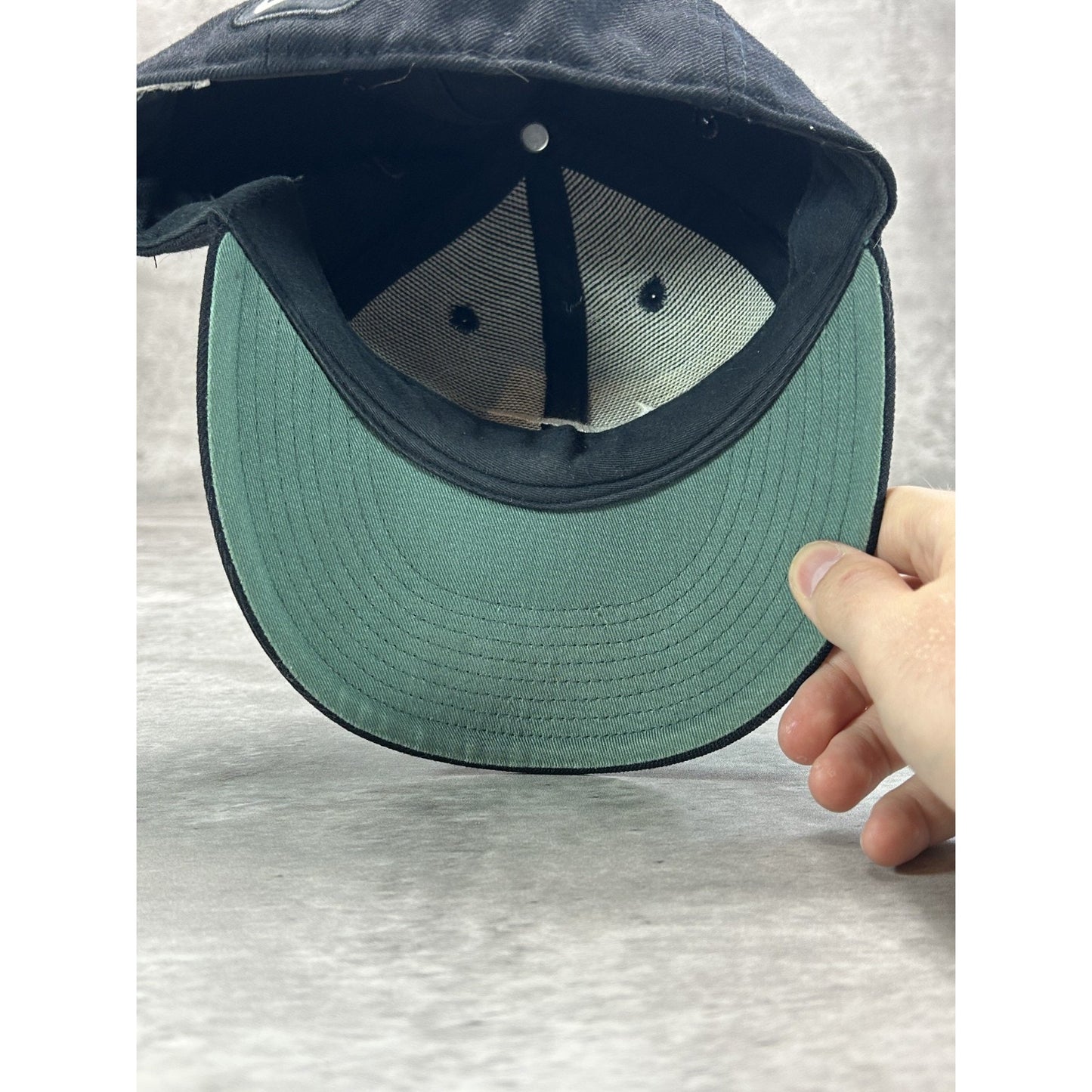 Vintage 90s Nike Embroidered Swoosh Fitted Hat 7 1/8 Black