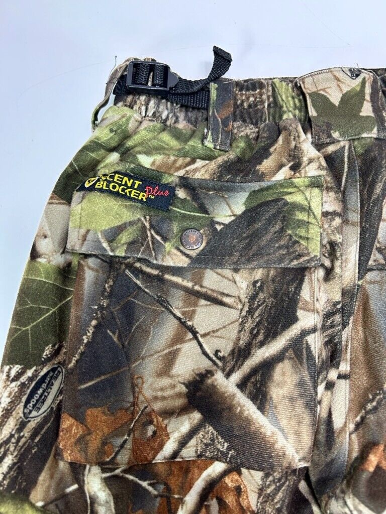 Vintage Scent Blocker Plus Realtree Hardwoods Camo Cargo Hunting Pants Size Small