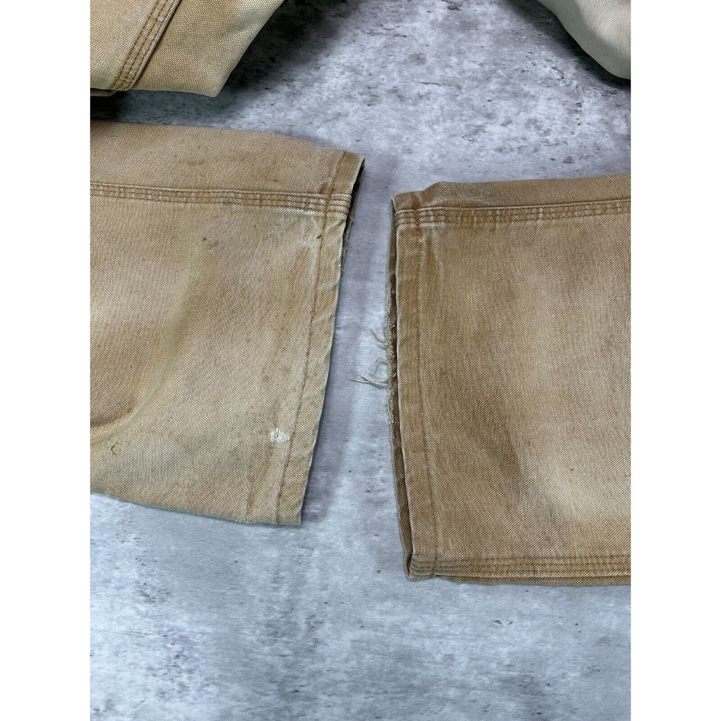 Vintage Carhartt Dungaree Fit Canvas Workwear Carpenter Pants Size 31 Beige