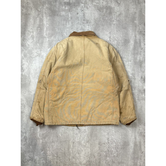 Vintage Carhartt Insulated Canvas Workwear Arctic Jacket Size XL Beige