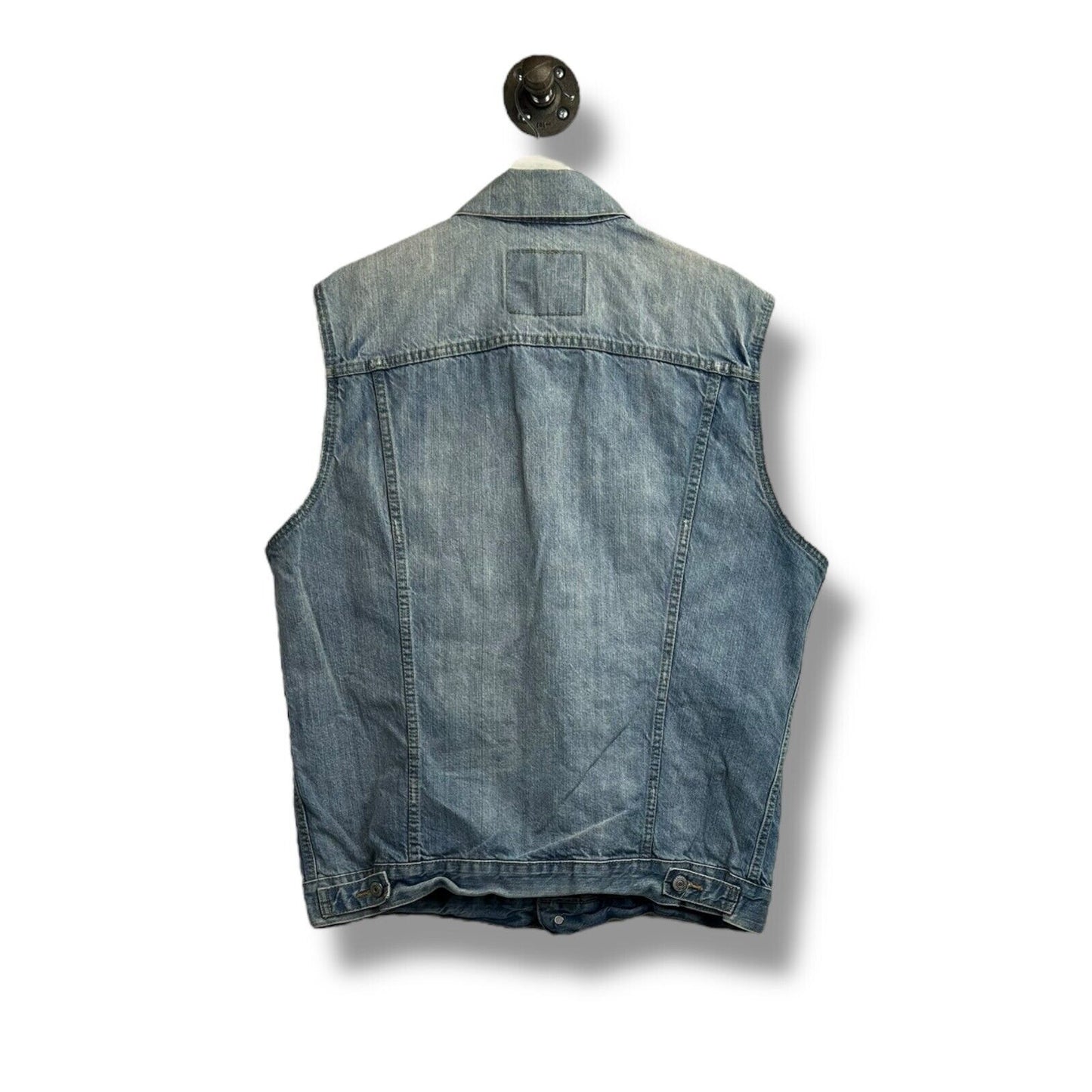 Levis Red Tab Light Wash Denim Vest Jacket Size XL BLue