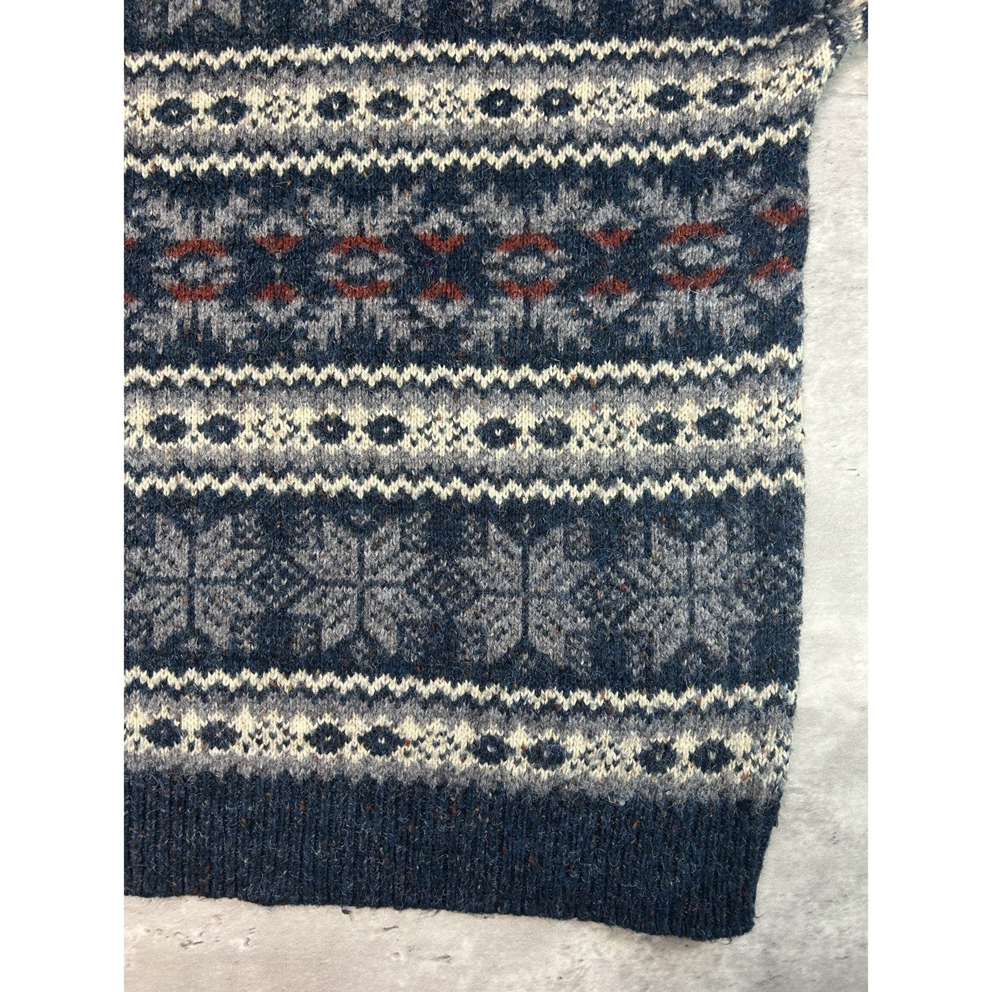 Vintage 80s Etchings Abstract Striped Ribbed Pullover Knit Sweater Size Large