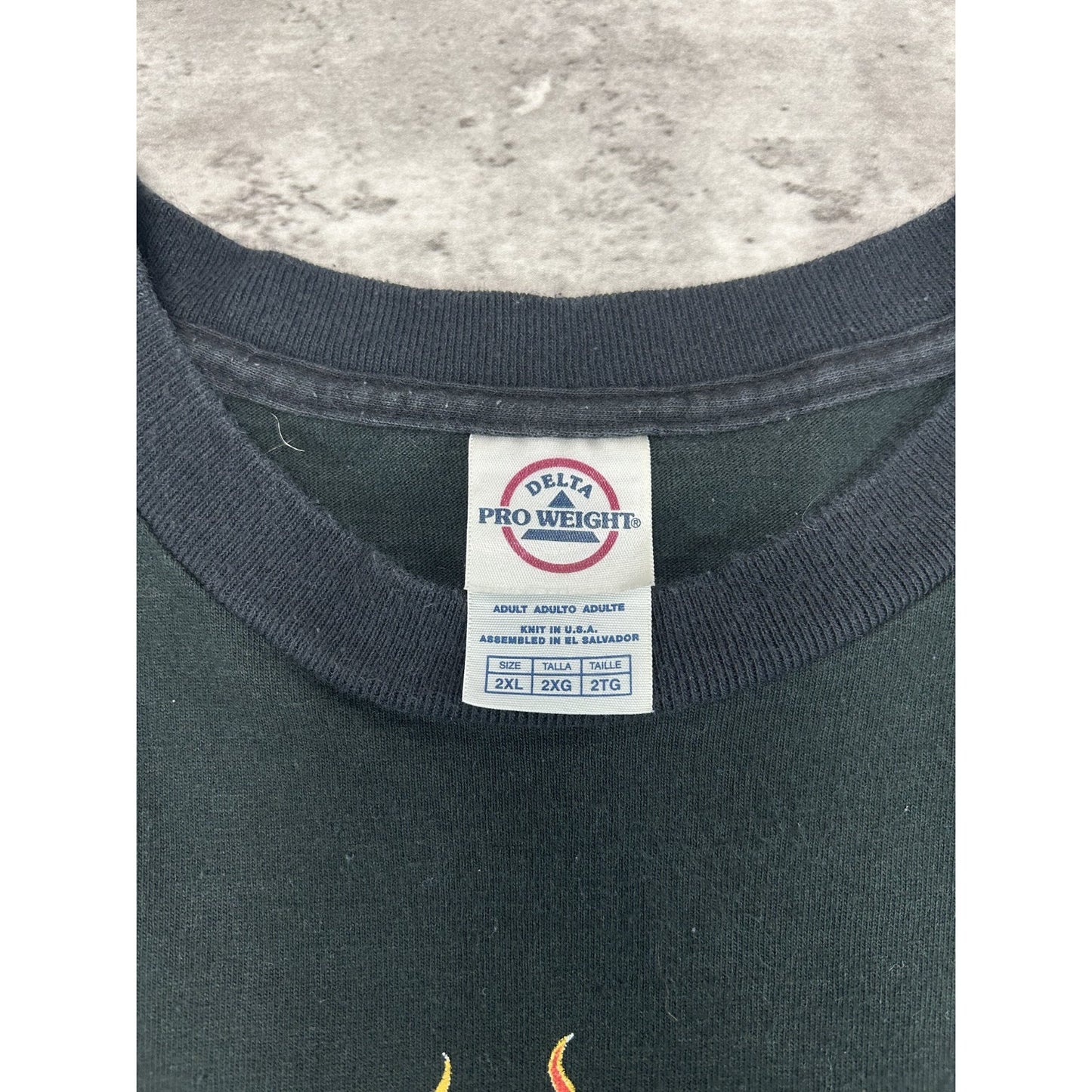 Vintage 2000s Flaming Skull Graphic Long Sleeve T-Shirt Size 2XL Black