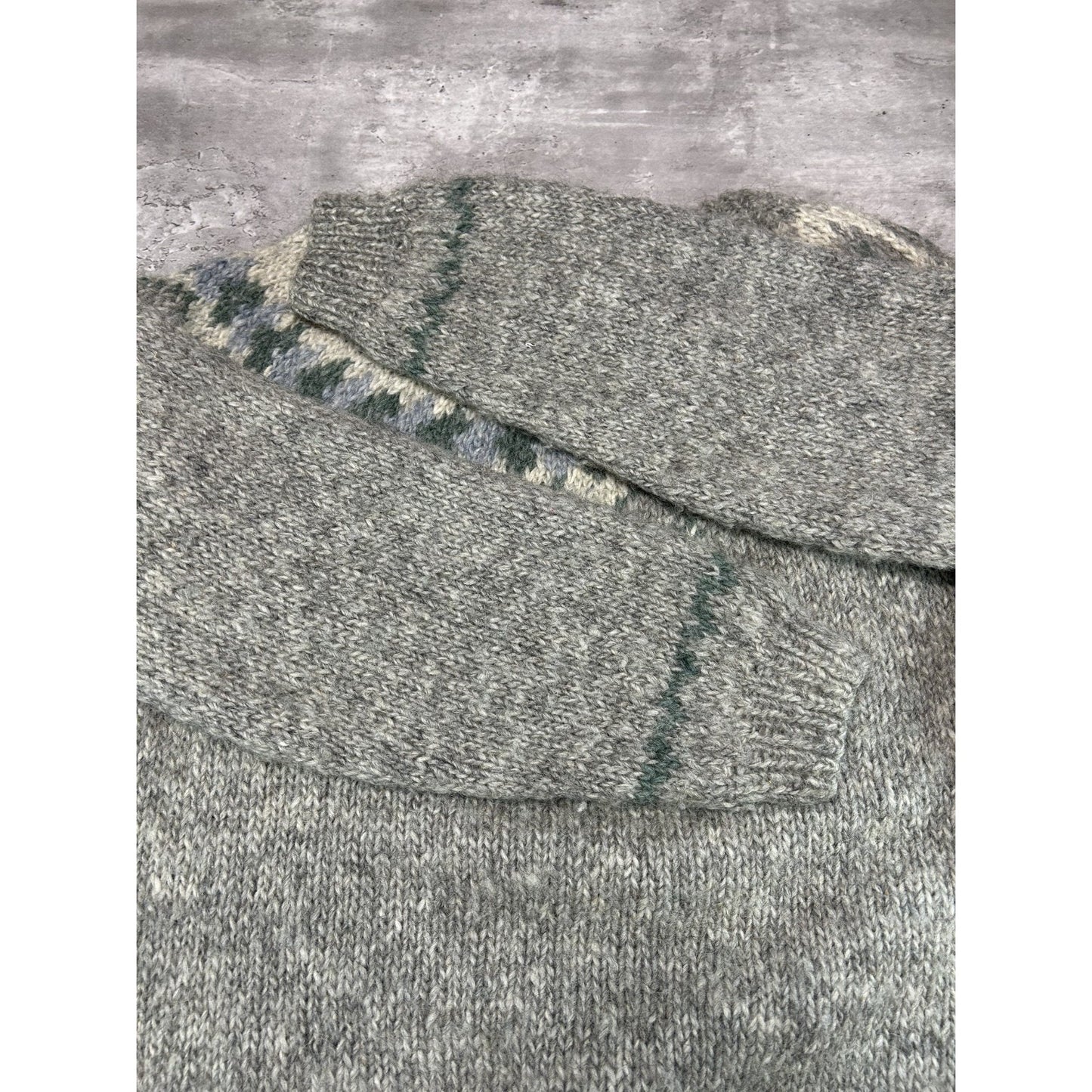 Vintage 80s Nancy Thomas Abstract Striped Pullover Knit Sweater Size XL