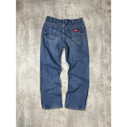 Vintage Dickies Medium Wash Denim Workwear Pants Size 32 Blue