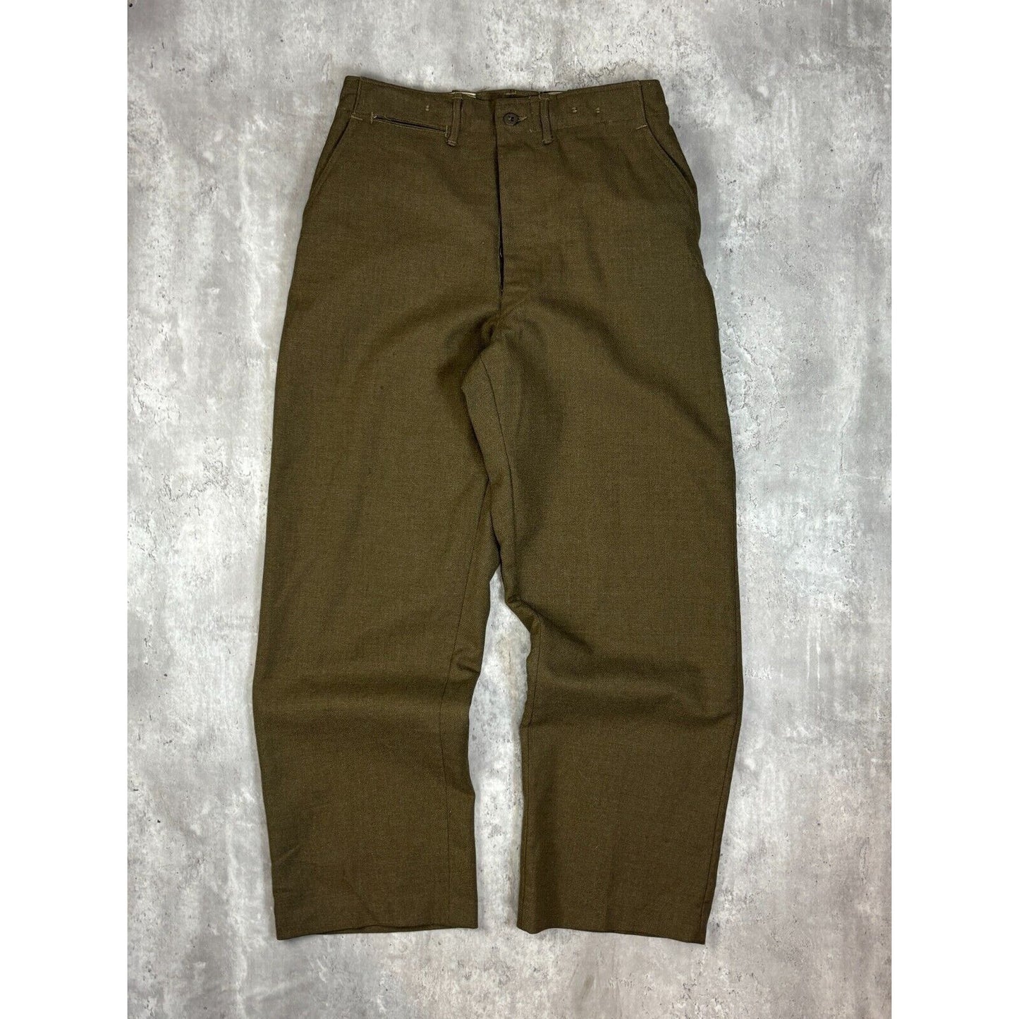 Vintage 1950s Wool Army Trouser Style Slack Pants Size 31