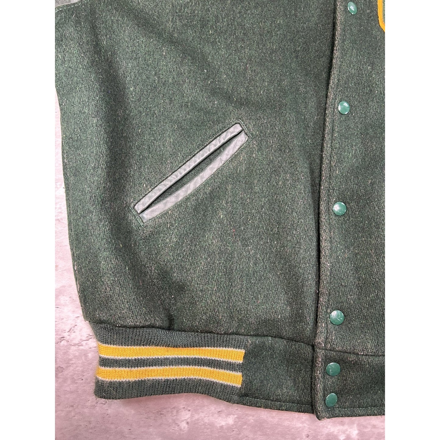 Vintage 80s PC Varsity Collegiate Embroidered Patch Jacket Size XL