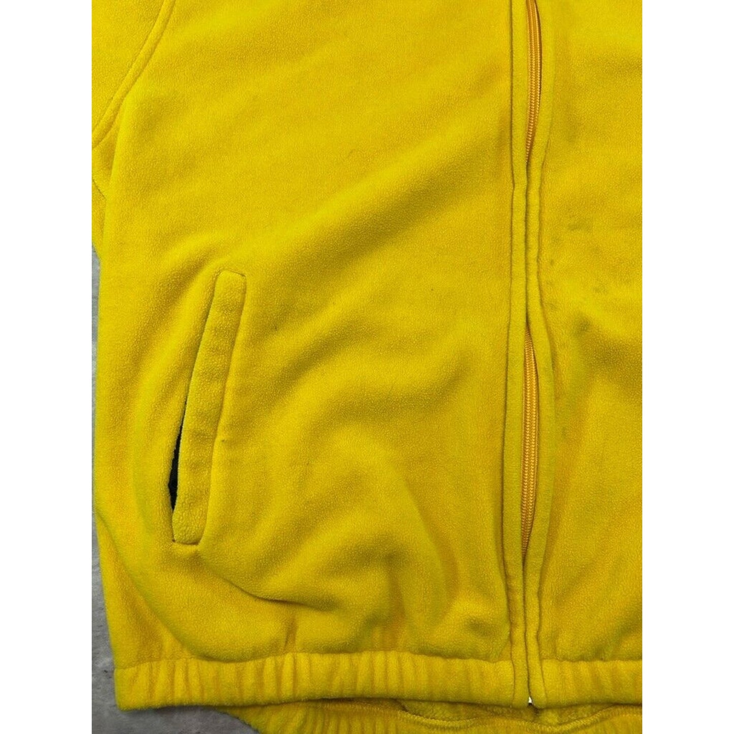 Vintage 90s Polo Golf Ralph Lauren Full Zip Fleece Sweatshirt Size Large Yellow