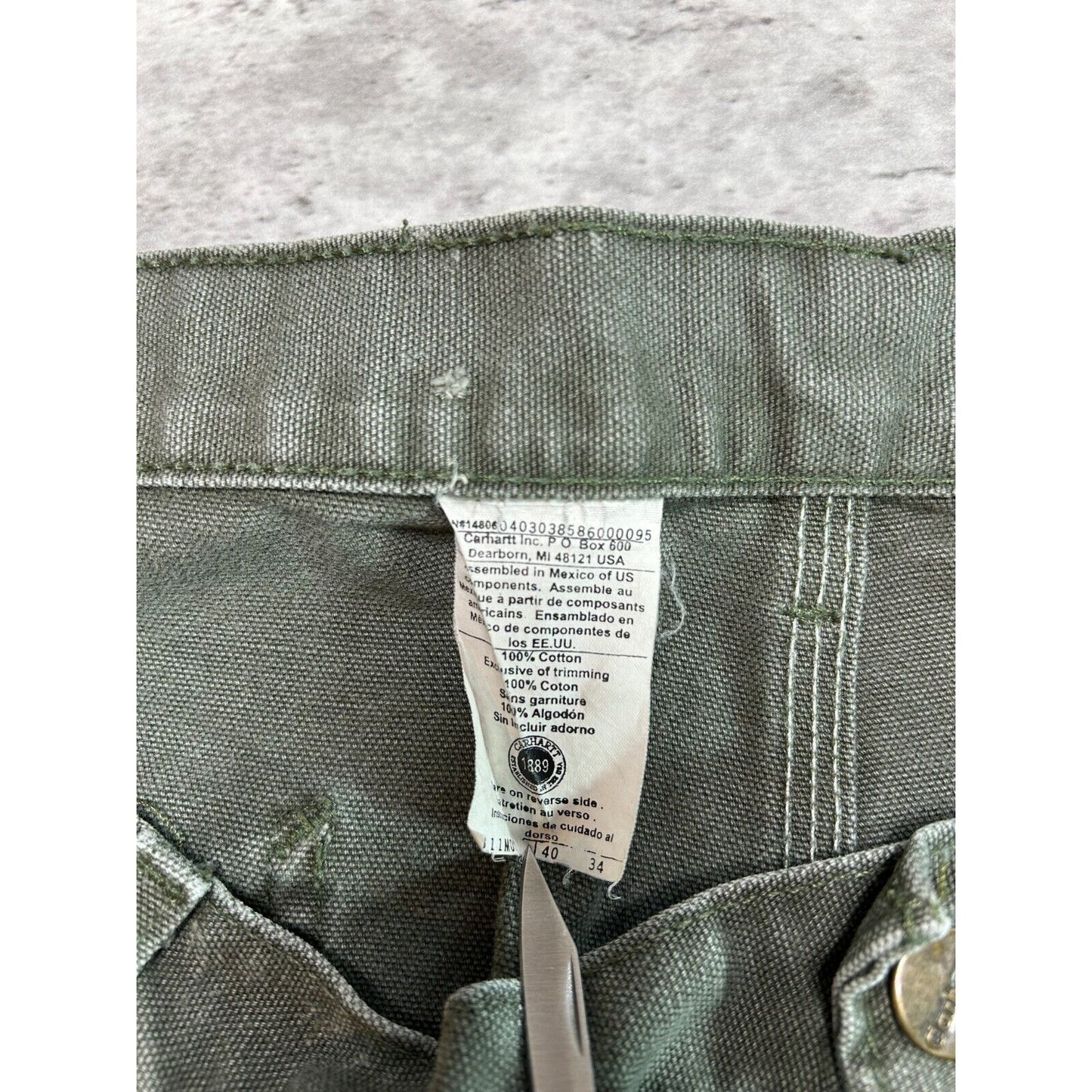Vintage Carhartt Canvas Workwear Carpenter Pants Size 41 B11MOS