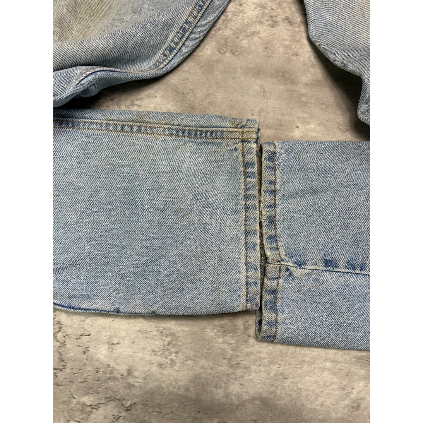 Vintage 90s Levis 505 Red Tab Straight Leg Light Wash Denim Pants Size 33