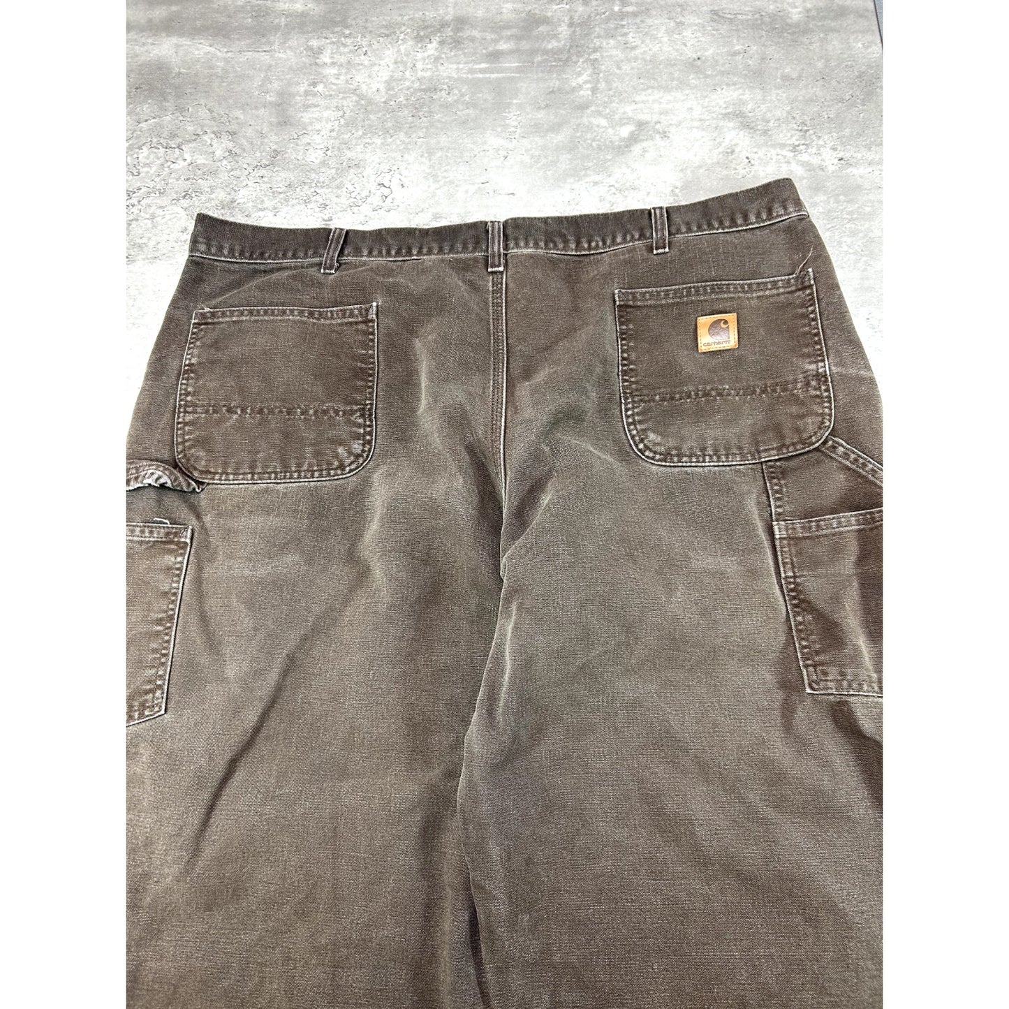 Vintage 90s Carhartt Original Dunagree Fit Canvas Work Wear Carpenter Pants Size 43W