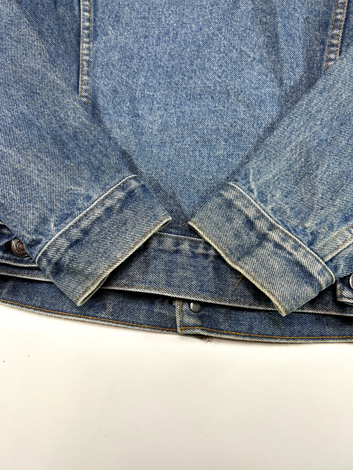 Vintage 80s Levis Medium Wash Type 3 Denim Trucker Jacket Size Small Blue